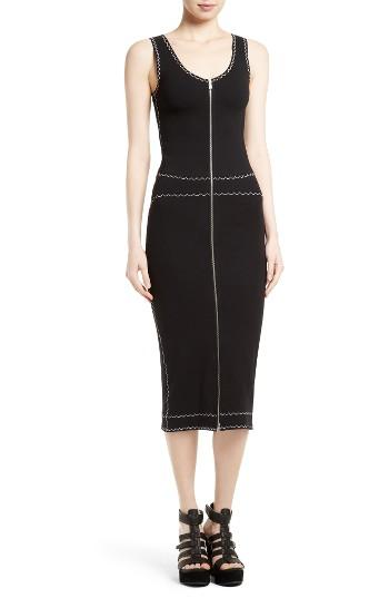 Women's Mcq Alexander Mcqueen Scallop Stitch Sheath Dress