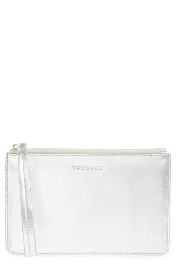 Women's Truffle Privacy Leather Wristlet - Metallic