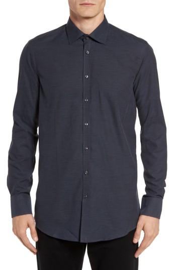 Men's Sand Trim Fit Sport Shirt - Blue