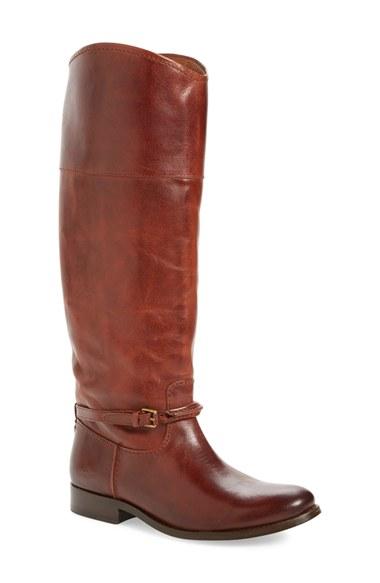 Women's Frye Melissa Seam Boot .5 Wide Calf M - Brown