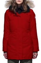 Women's Canada Goose Victoria Down Parka With Genuine Coyote Fur Trim (2-4) - Red