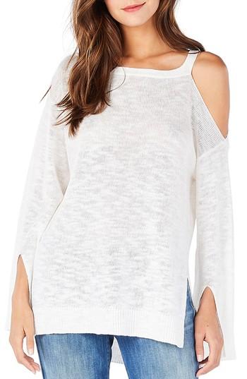 Women's Michael Stars Cutout Shoulder Tunic Sweater