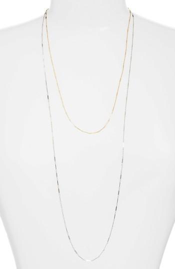 Women's Argento Vivo Two-tone Mirror Multistrand Necklace