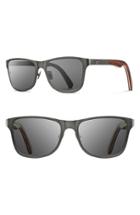 Men's Shwood 'canby' 54mm Titanium & Wood Sunglasses - Gunmetal/ Walnut