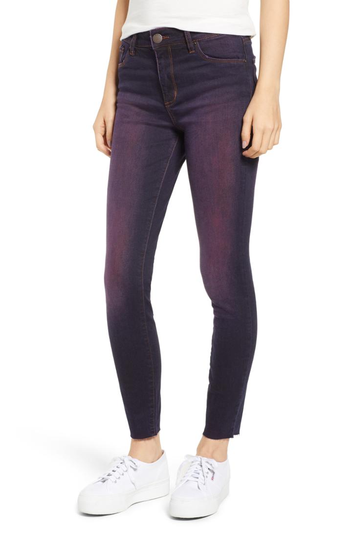 Women's Sts Blue Ellie Raw Hem Ankle Skinny Jeans - Purple