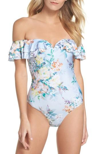 Women's Becca Femme Flora One-piece Swimsuit - Blue