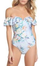Women's Becca Femme Flora One-piece Swimsuit - Blue