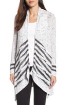 Women's Nic+zoe Dash Tiered Front Cardigan - Grey