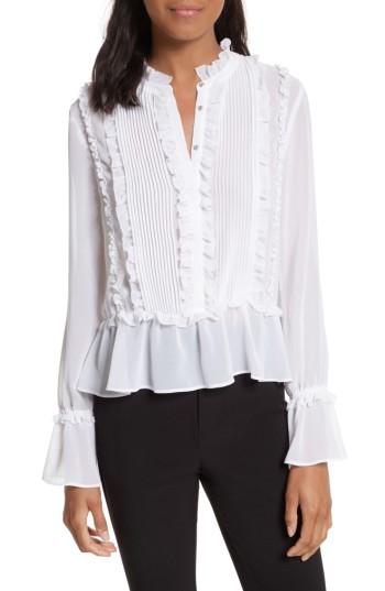 Women's Rebecca Minkoff Nira Ruffle Top, Size - White