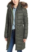 Women's Barbour Foreland Quilt Mix Coat With Detachable Faux Fur Trim