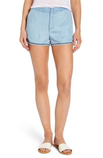Women's Rvca Golden Days Chambray Shorts - Blue