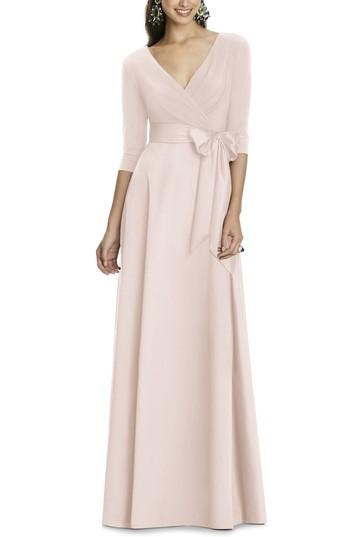 Women's Alfred Sung Jersey Bodice A-line Gown - Pink