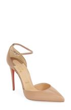 Women's Christian Louboutin Uptown Ankle Strap Pointy Toe Pump