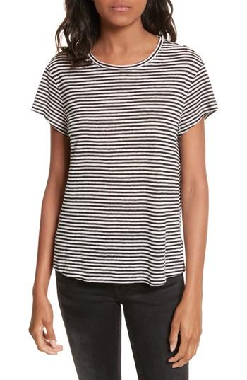 Women's Frame Stripe Crew Tee - Pink