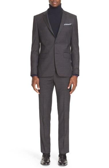Men's Givenchy Extra Trim Fit Textured Wool Suit