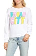 Women's Wildfox Broad City Cotton Graphic Sweatshirt - White