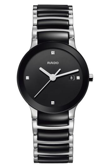 Women's Rado Centrix Diamond Bracelet Watch, 28mm