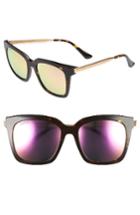 Women's Diff Bella 52mm Polarized Sunglasses - Tortoise/ Pink