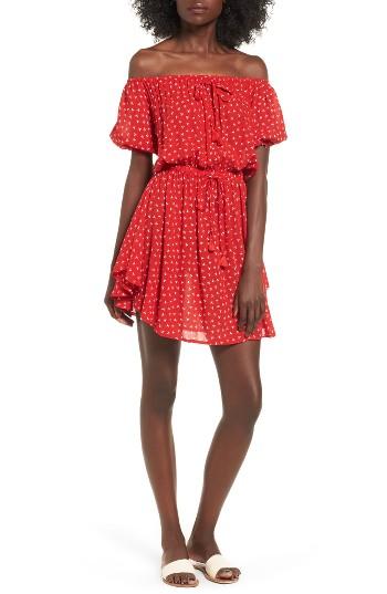 Women's Faithfull The Brand Jardim Off The Shoulder Dress - Red
