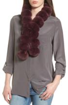 Women's Ted Baker London Faux Fur Pom Scarf, Size - Burgundy