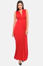 Women's Olian Lucy Maternity Maxi Dress - Red