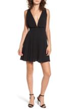 Women's Afrm Stevie Fit & Flare Minidress - Black