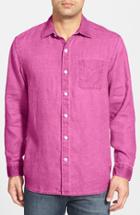 Men's Tommy Bahama 'sea Glass Breezer' Original Fit Linen Shirt - Purple