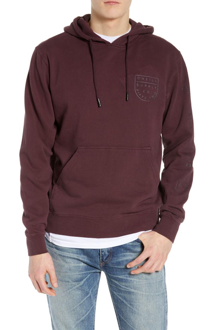 Men's O'neill Nopales Hooded Sweatshirt - Burgundy