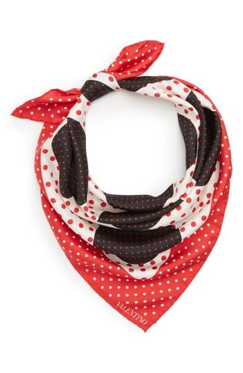 Women's Valentino Classic Dot Silk Scarf