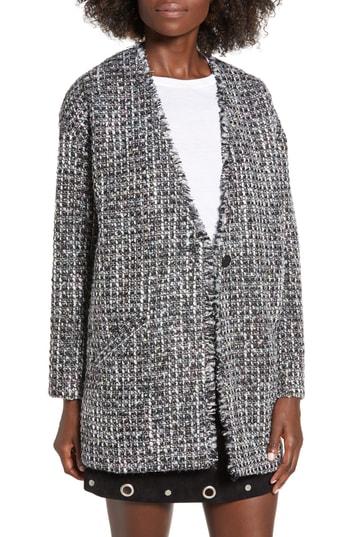 Women's Leith Tweedy Jacket, Size - Black