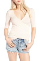 Women's Leith Rib Surplice Top - Pink
