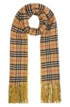 Women's Burberry Colorblock Vintage Check Cashmere Scarf, Size - Yellow