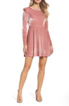 Women's Nsr Velvet Fit & Flare Dress