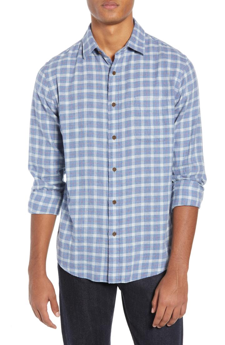 Men's Faherty Ventura Oxford Sport Shirt - Blue