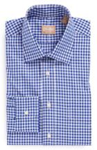 Men's Gitman Regular Fit Cotton Gingham English Spread Collar Dress Shirt .5 - 32 - Blue