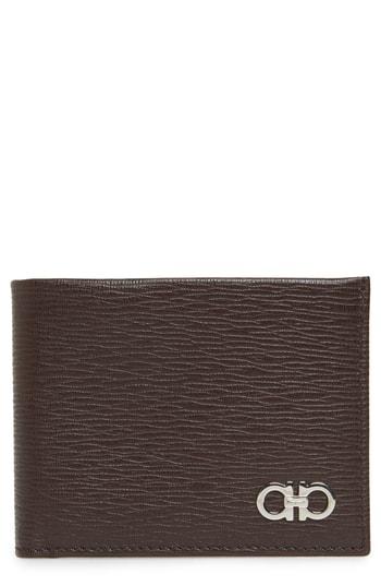 Men's Salvatore Ferragamo Revival 6cc Leather Billfold - Brown