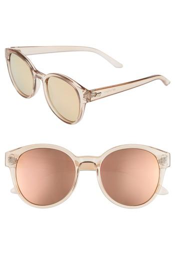 Women's Le Specs Paramount 52mm Round Sunglasses - Tan