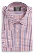 Men's Nordstrom Men's Shop Tech-smart Traditional Fit Check Stretch Dress Shirt 32/33 - Metallic