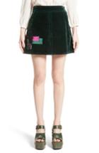 Women's Marc Jacobs Embellished Velvet Miniskirt
