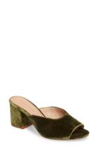 Women's Madewell Beth Velvet Slide Sandal .5 M - Green