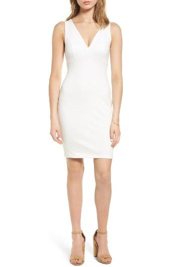 Women's Soprano Cross Back Body-con Dress - Ivory