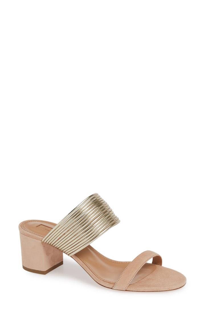 Women's Aquazzura Rendez Vous Slide Sandal Us / 38eu - Pink