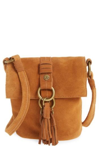 Elle & Jae Gypset Wildleder Suede Crossbody Bag - Brown