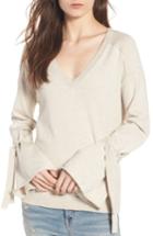 Women's Treasure & Bond Tie Bell Sleeve Top, Size - Beige