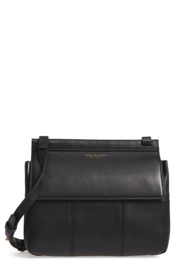 Tory Burch Block T Leather Crossbody Bag - Black