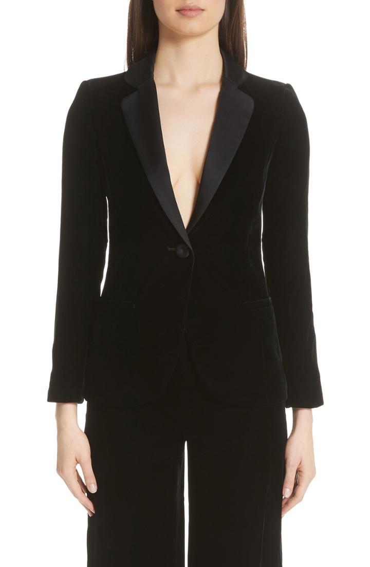 Women's Lafayette 148 New York Alverna Tufted Ombre Plaid Coat