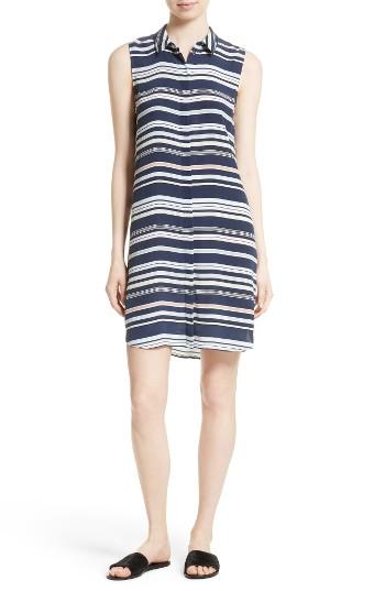 Women's Equipment Janna Stripe Silk Shirtdress