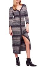 Women's Free People Cozy Up Cardigan Maxi Dress - Black