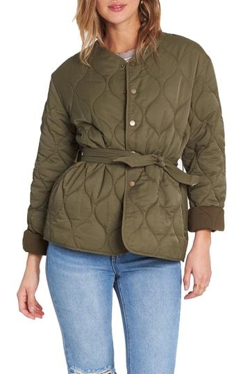 Women's Billabong Take Detours Quilted Jacket - Green