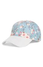 Women's Collection Xiix Flower Print Adjustable Baseball Cap - Blue